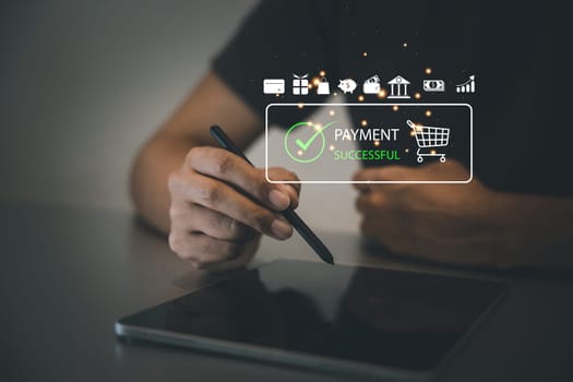 Online shopping with a credit card. Man using his smartphone to purchase goods or services on the internet. Happy female shopper enjoying the convenience of e-commerce