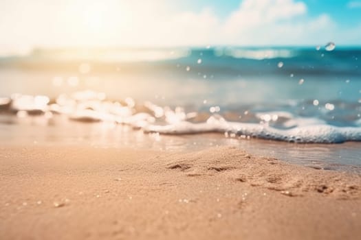 The mesmerizing beauty of a starfish on a sandy beach with crystal clear water in the background. Perfect for nature and beach enthusiasts. AI Generative