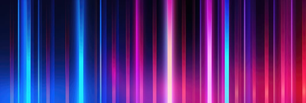 Abstract futuristic background with pink blue glowing neon lines. Generative AI