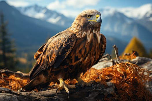 Golden eagle in nature. Generative AI