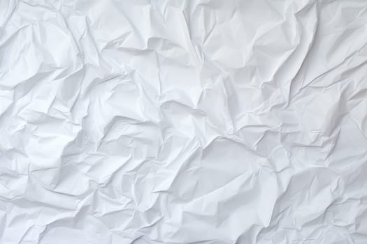 White bright crumpled paper texture background. Generative AI