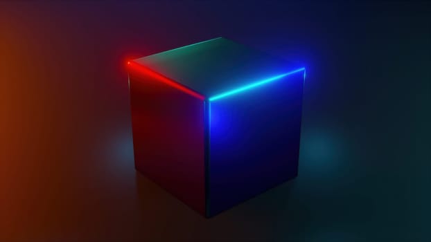Rainbow light cube. Computer generated 3d render,Rainbow light cube. Computer generated 3d render