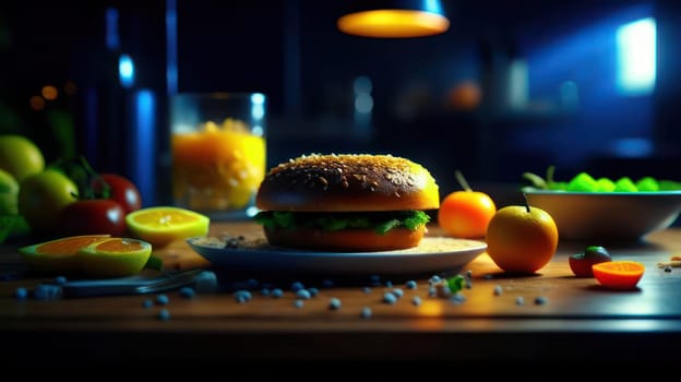 burger. Image created by AI