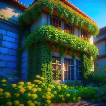 Plants on the house. Image created by AI