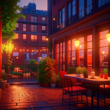 Summer evening. Image created by AI