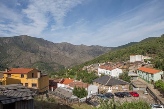 El Robledo, the highest extremaduran locality, Las Hurdes Region, Caceres, spain