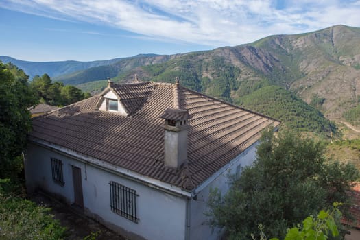El Robledo, the highest extremaduran locality, Las Hurdes Region, Caceres, spain