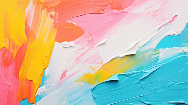 Oil painting on canvas, abstract color painting. Generative AI