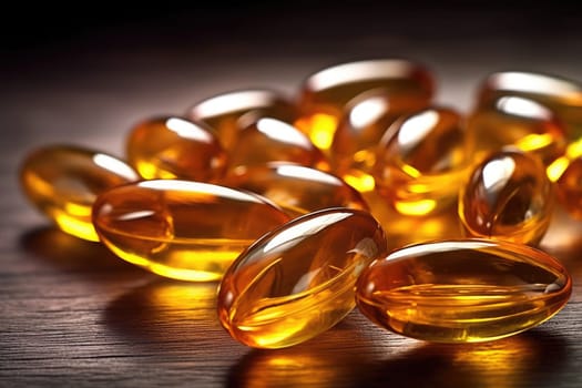 Capsules of fish oil omega 3. Generative AI