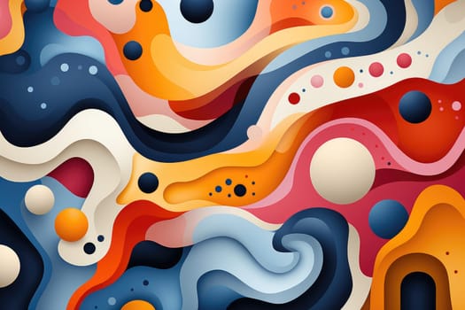 Abstract colorful background with ripples. Generative AI