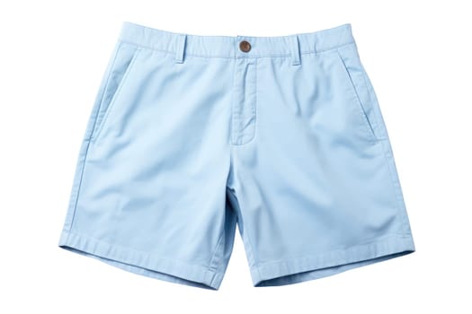 Blue summer shorts isolated on white background. Generative AI