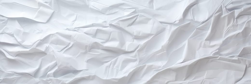 White bright crumpled paper texture background. Generative AI
