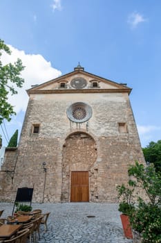 Historic Sant Bartomeu Church - Iconic landmark in Valldemossa, Mallorca, Balearic Islands, Spain