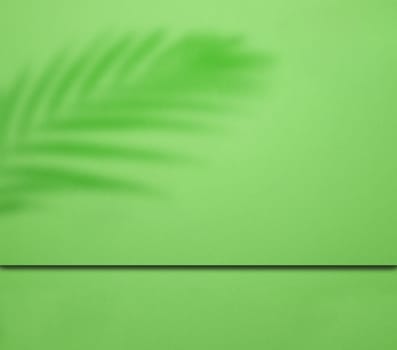 Abstract green background, stage for showcasing products, cosmetics