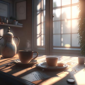 A cup of coffee. Image created by AI