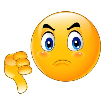 Cartoon dislike emoticon
