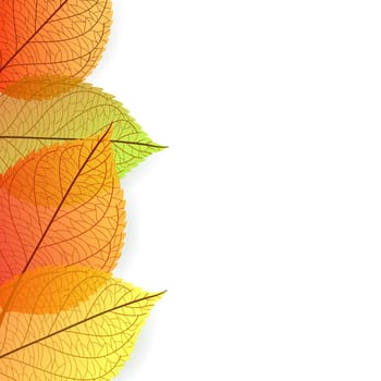 Background with stylized autumn leaves
