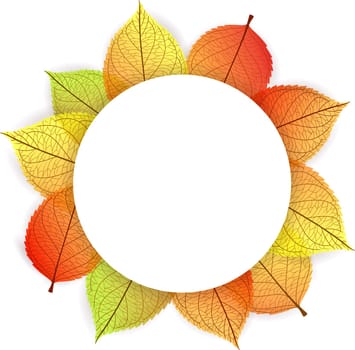 Background with stylized autumn leaves
