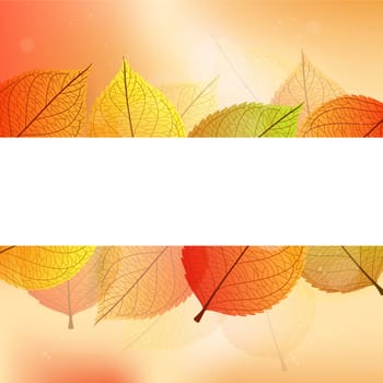 Background with stylized autumn leaves