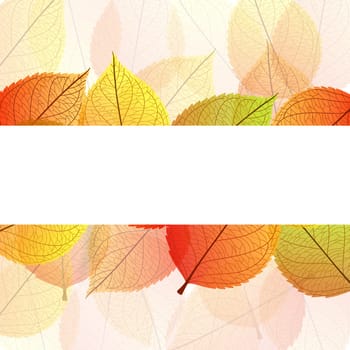 Background with stylized autumn leaves