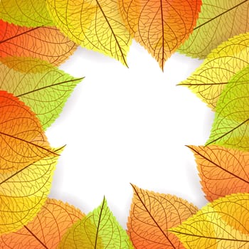 Background with stylized autumn leaves