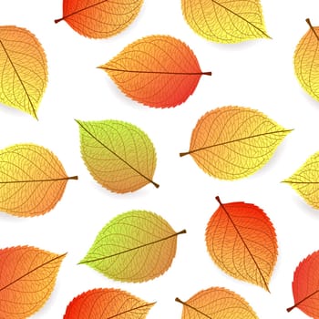 Background with stylized autumn leaves