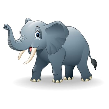 Happy elephant cartoon