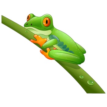 Cartoon red-Eyed Amazon