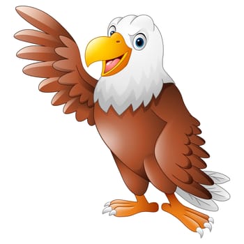 Cartoon eagle presenting