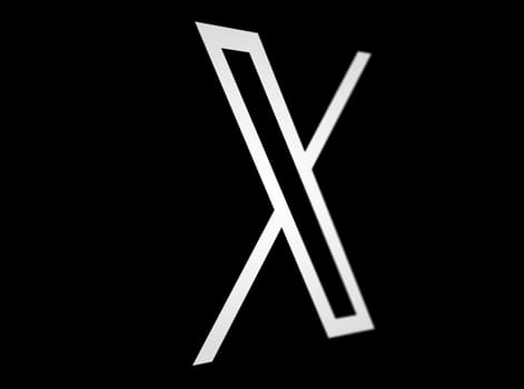 San Francisco, US, July 23 2023: The new X logo that as of July 23, 2023 has replaced the historic Twitter logo