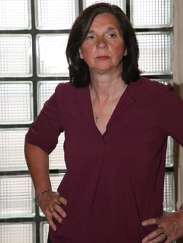 Katrin Göring-Eckardt (Bündnis 90-Die Grünen)  während TourDeDemokratie in der Gedenkstätte Moritzplatz Magdeburg am 19.07.2023