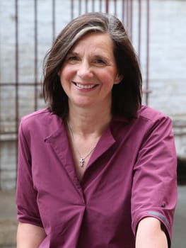 Katrin Göring-Eckardt (Bündnis 90-Die Grünen)  während TourDeDemokratie in der Gedenkstätte Moritzplatz Magdeburg am 19.07.2023