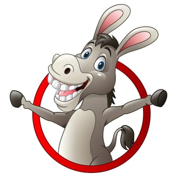 Cartoon funny donkey