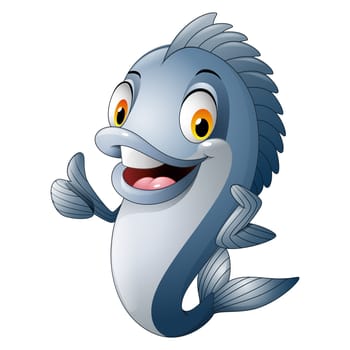 cartoon fish giving thumb up