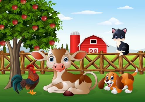 Cartoon farm animals