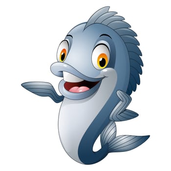 cartoon fish giving thumb up