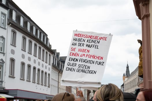 Christopher Street Day, gay, bisexual and lesbian parade, pride month, rainbow flag, equal rights event in Trier, Germany on the 22.07.2023