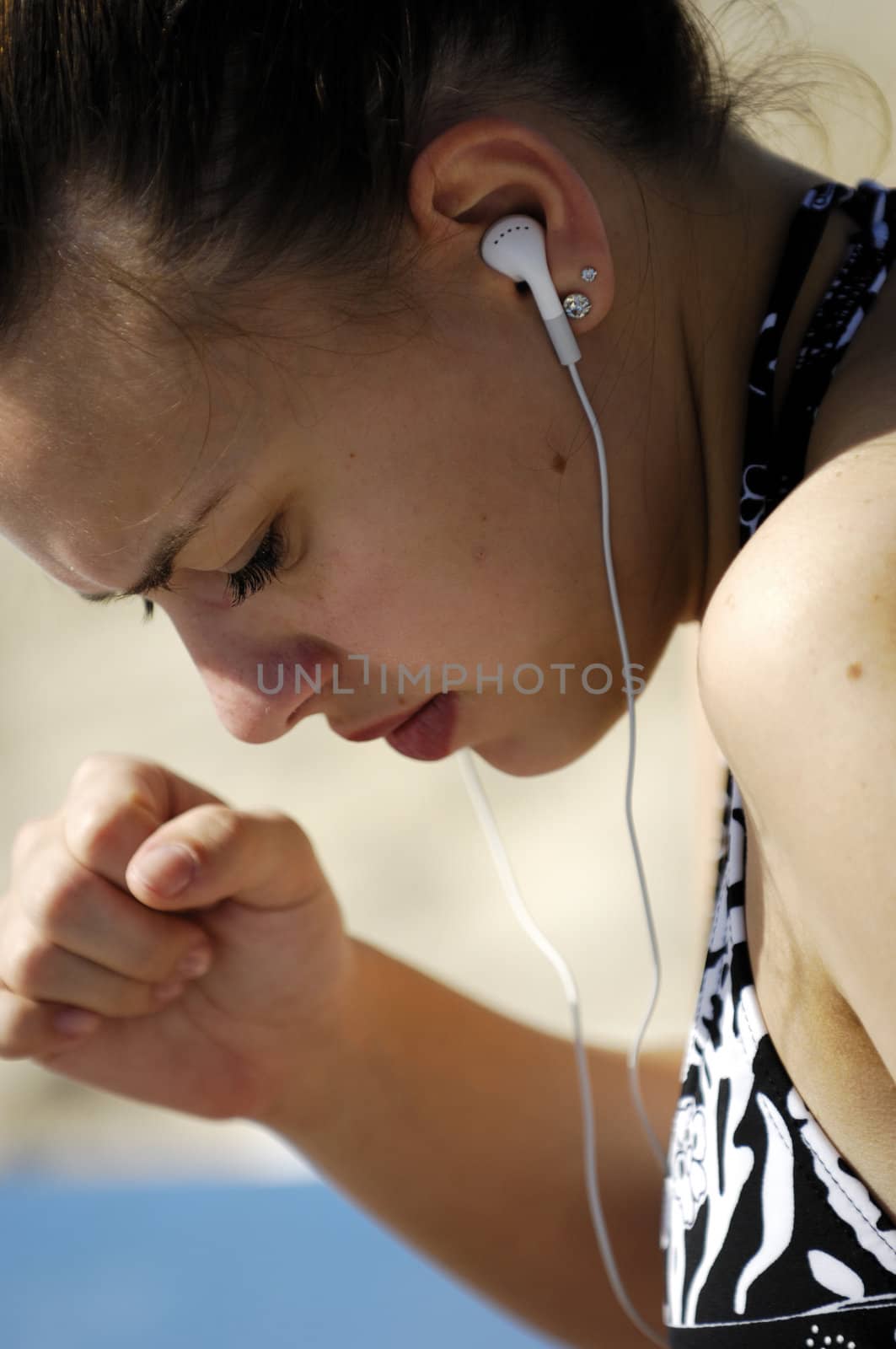 Woman relaxing on the beach