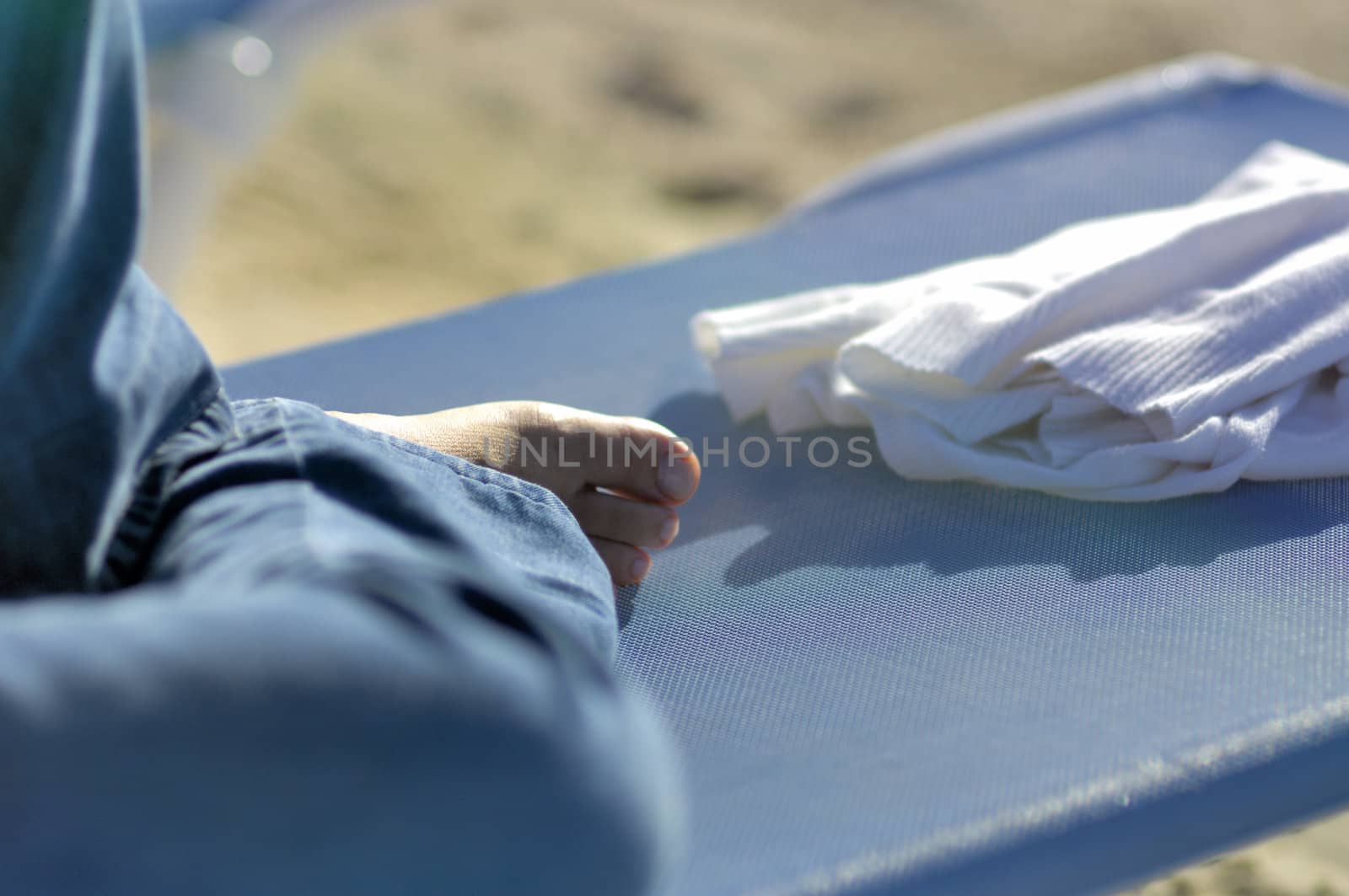 Woman relaxing on the beach