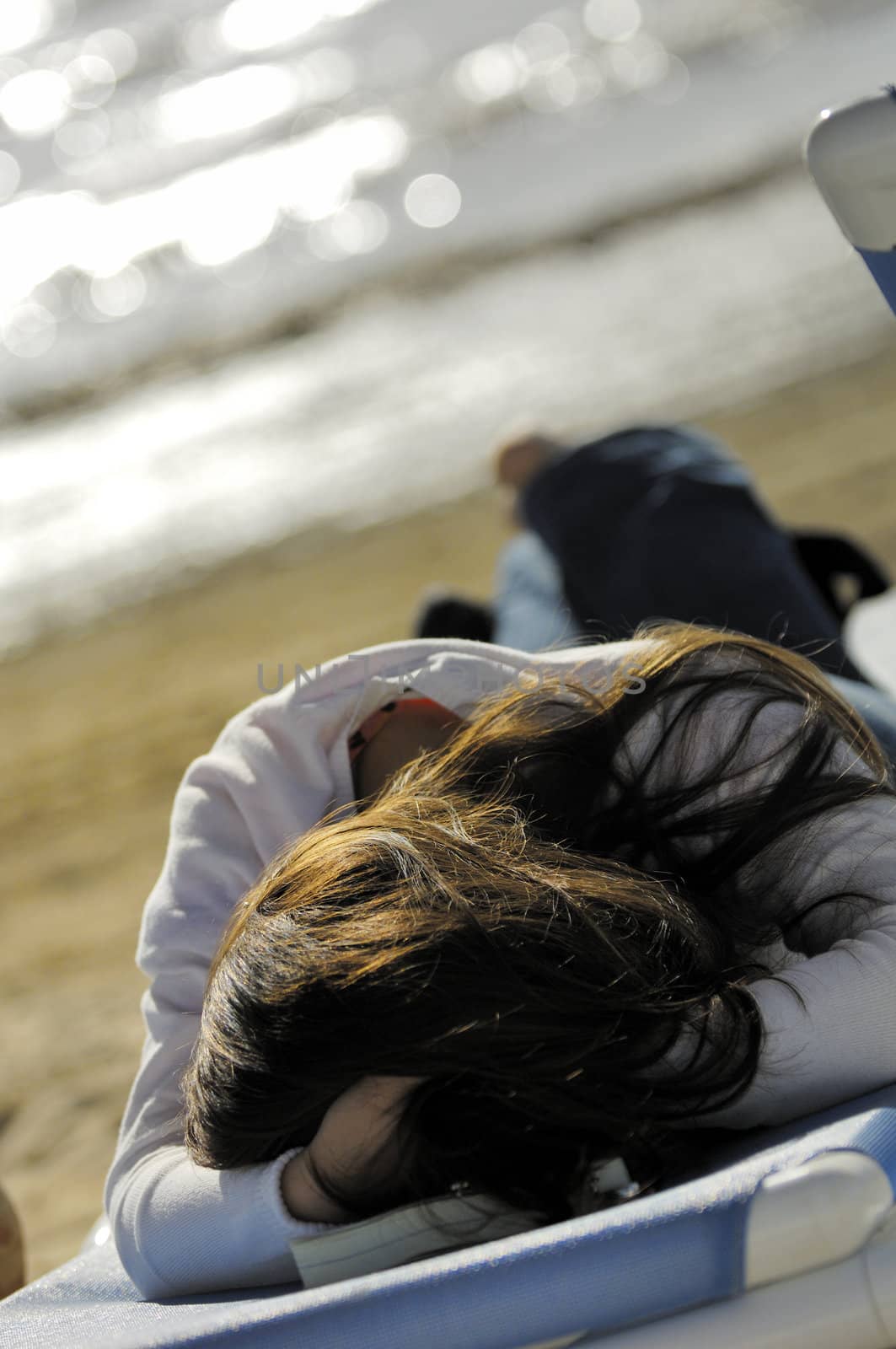 Woman enjoying the beach