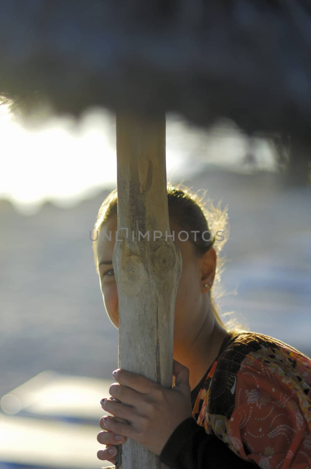 Woman enjoying the beach