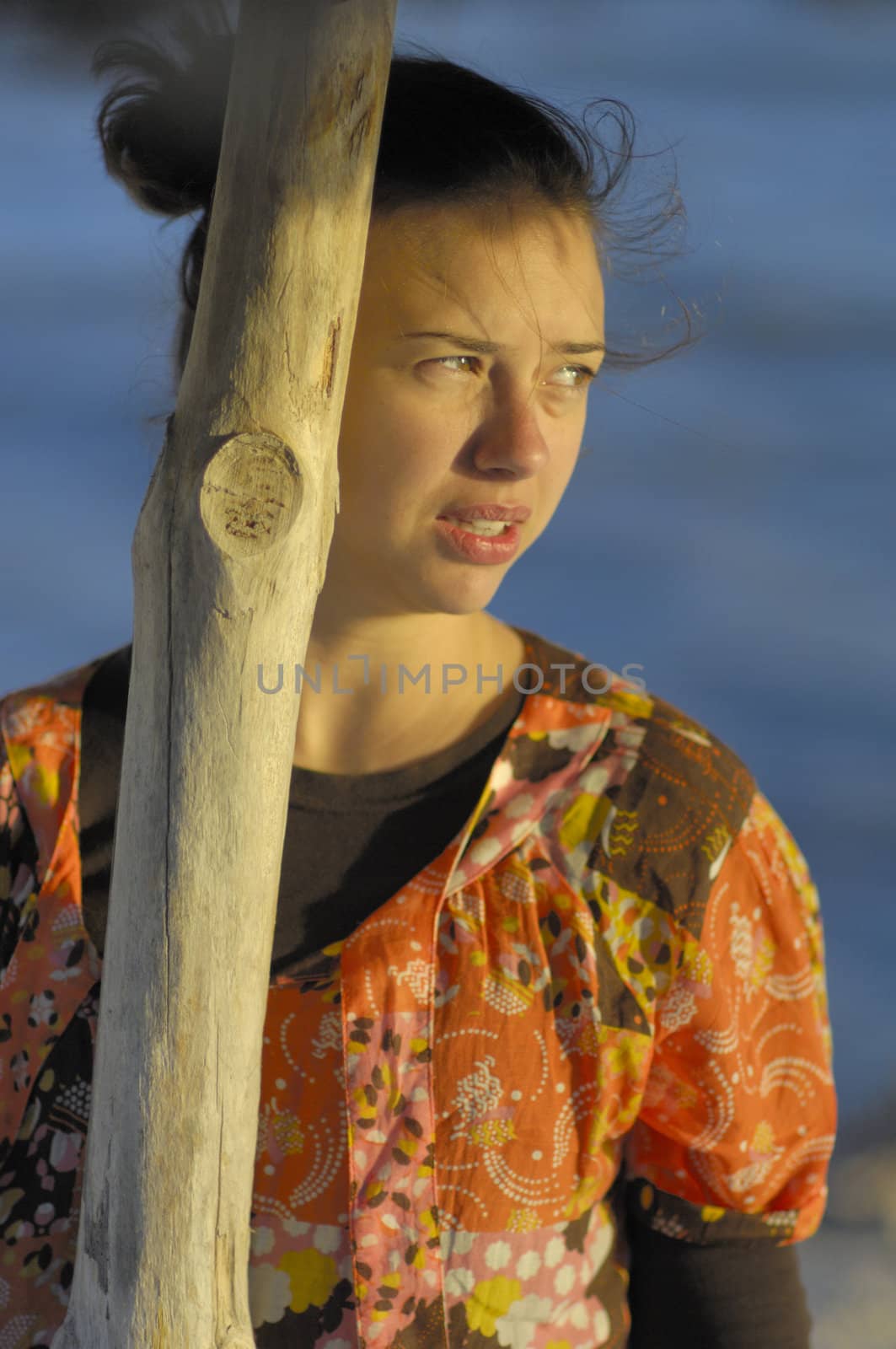 Woman enjoying the beach