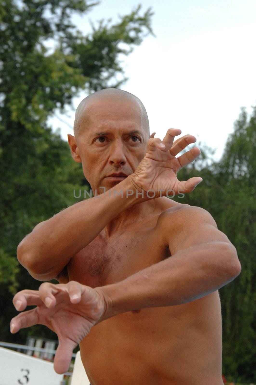 Man doing martial art