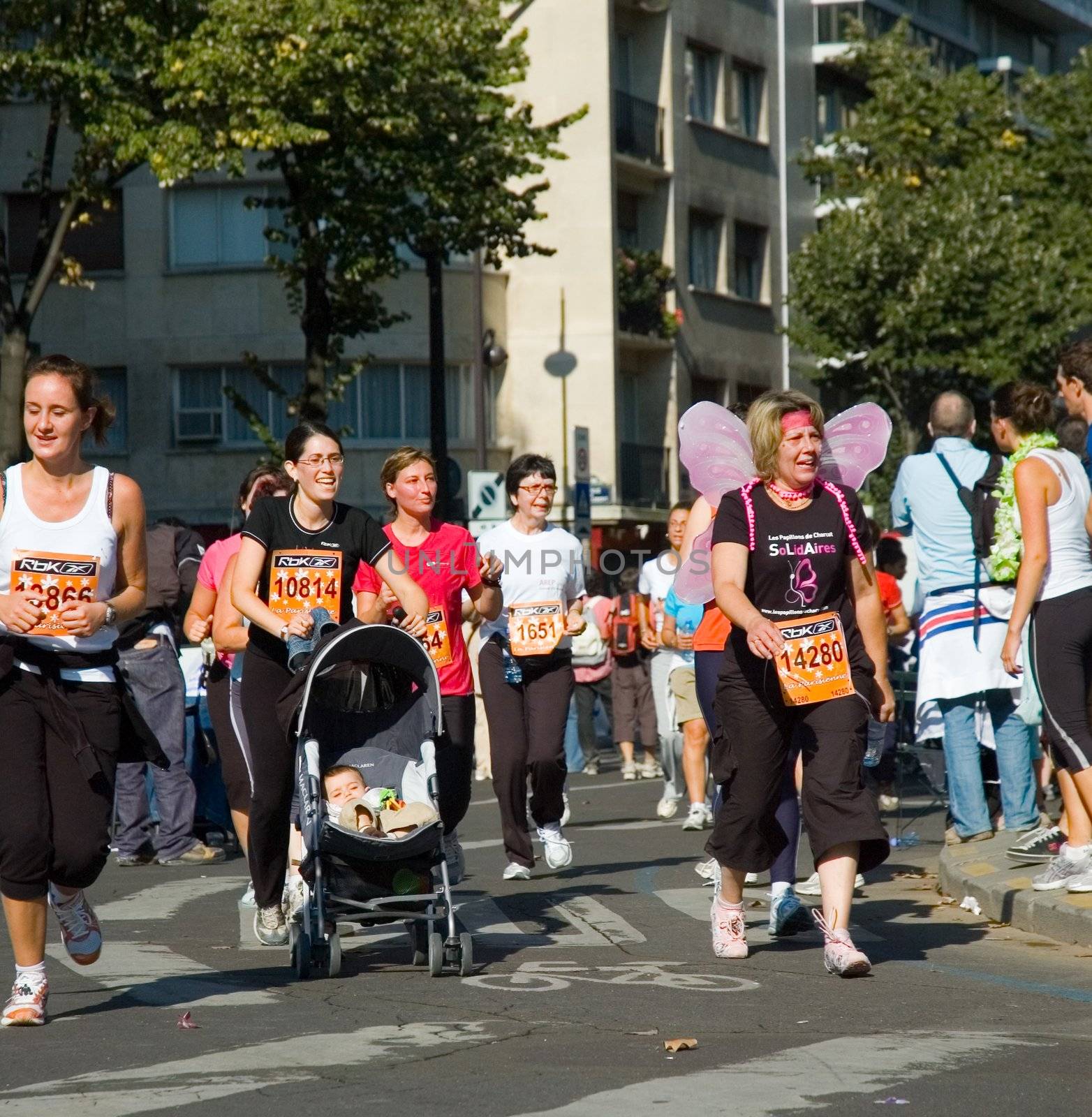 Paris, September 2007, women marathon of 6,5 km around Tour Eiffel