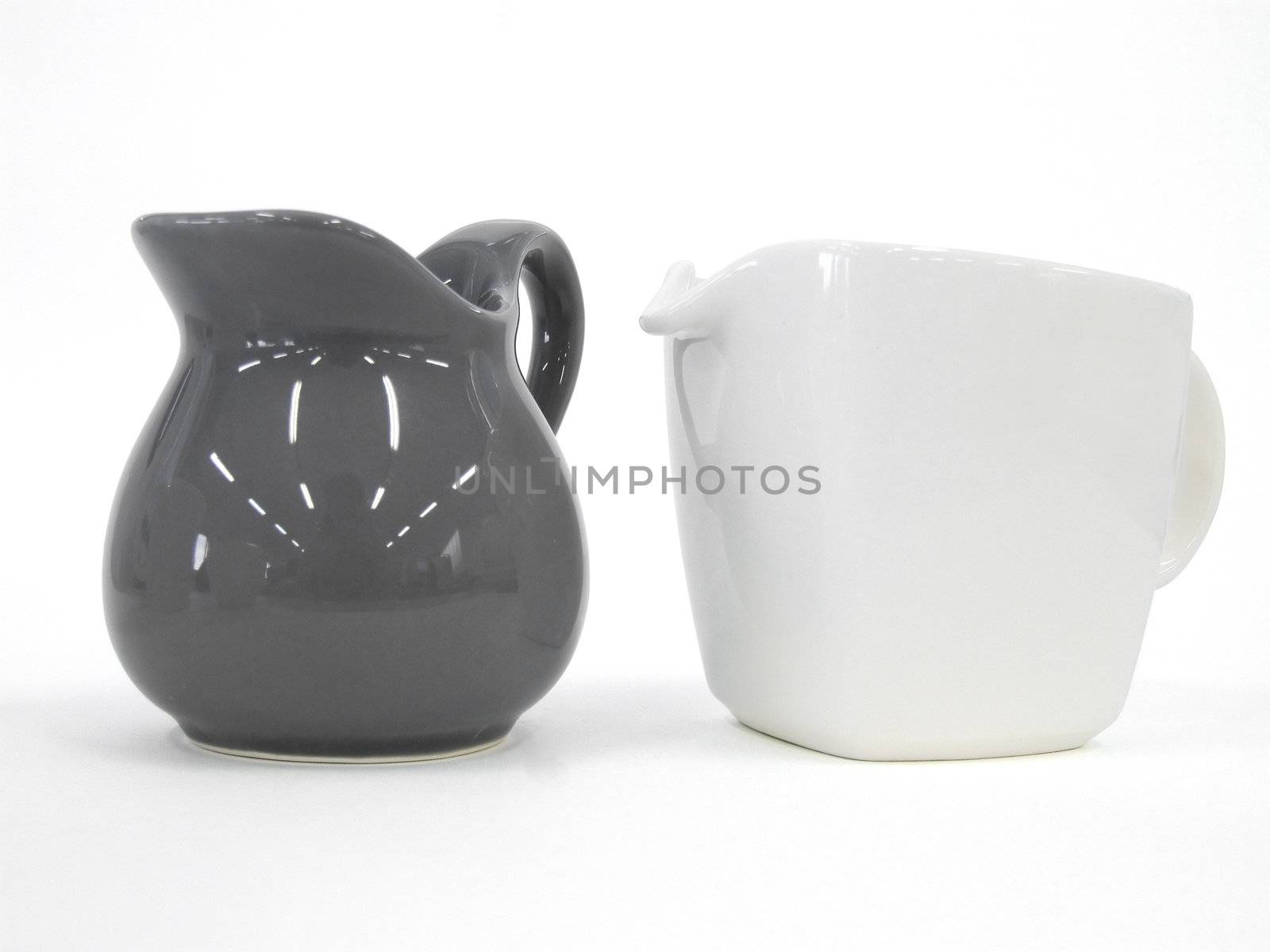Teapot and Milk Pot isolated with path
