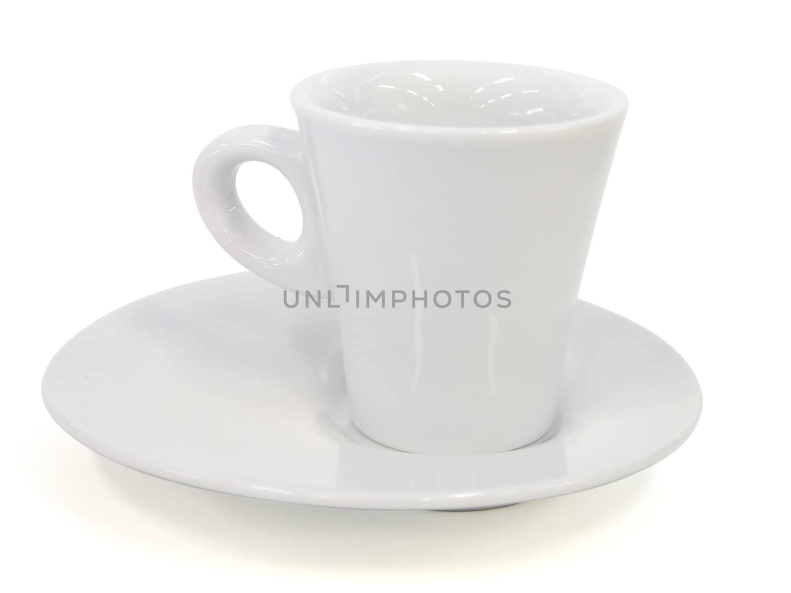 Porcelain cup isolated on white - Path inclued
