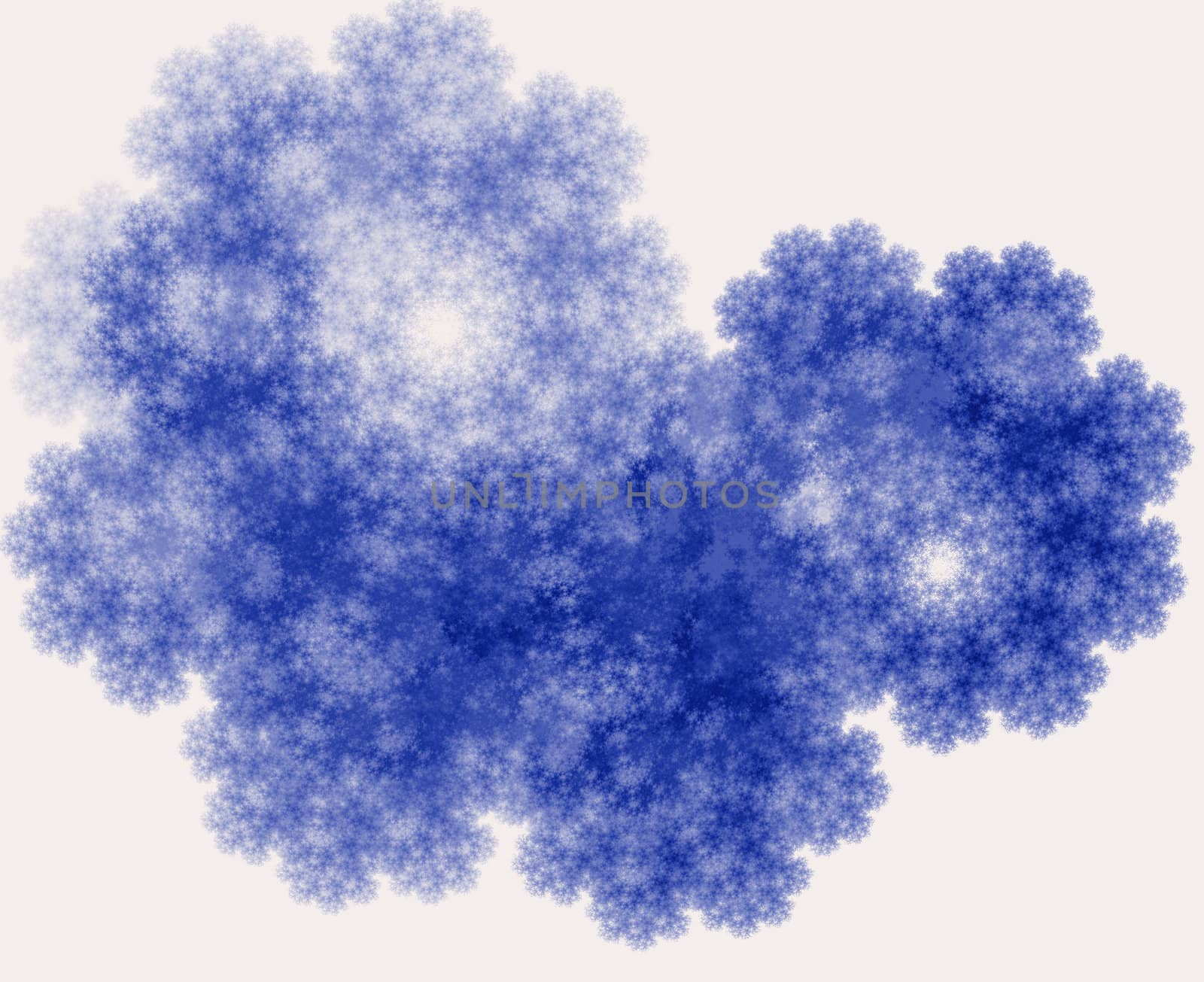 fractal sponge in blue shades/ tones