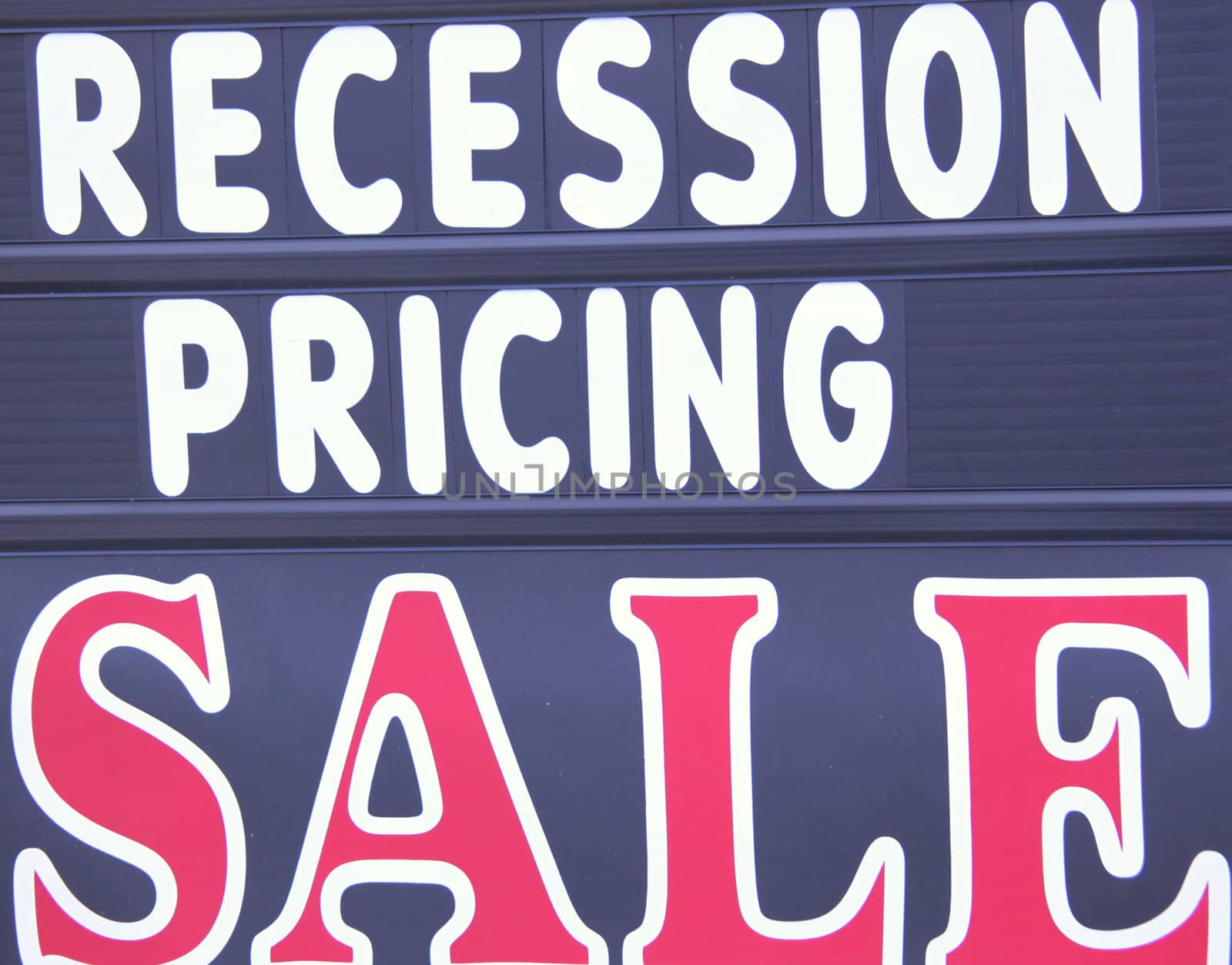 Recession pricing sale sign. by oscarcwilliams
