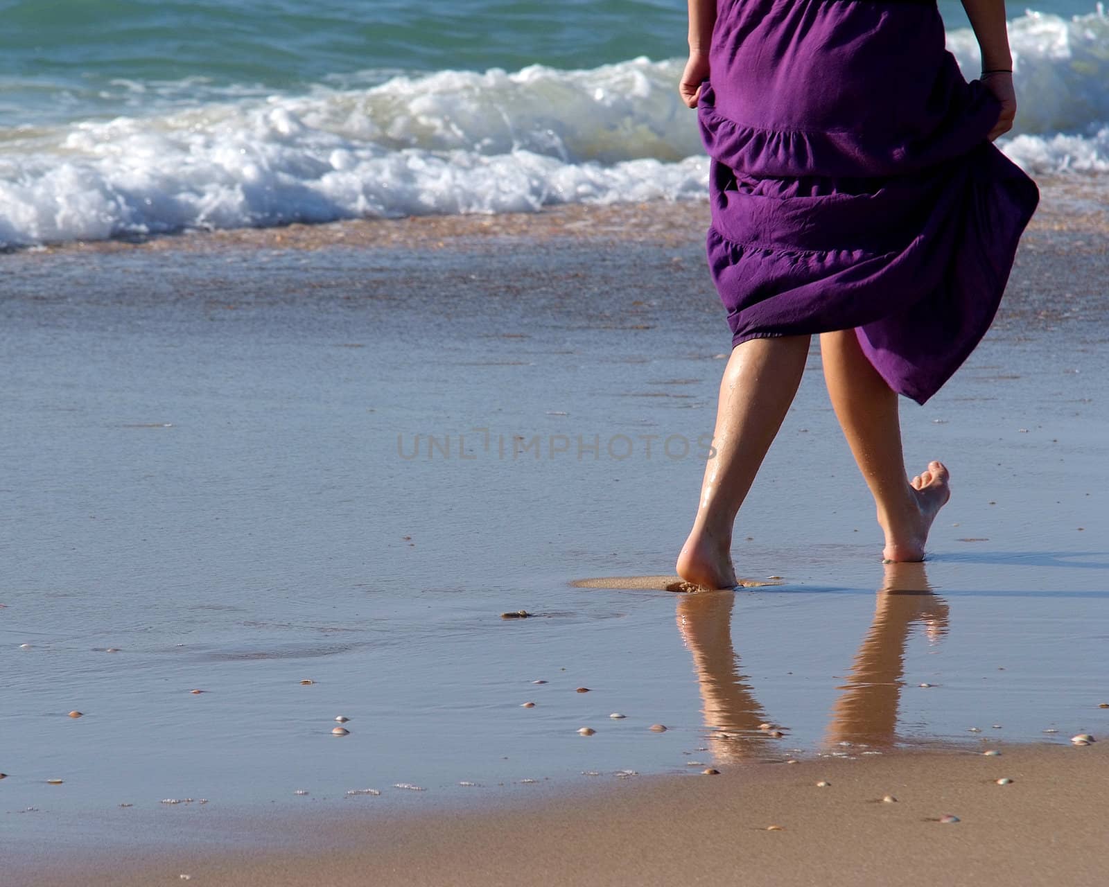 walking on the beach by Maya