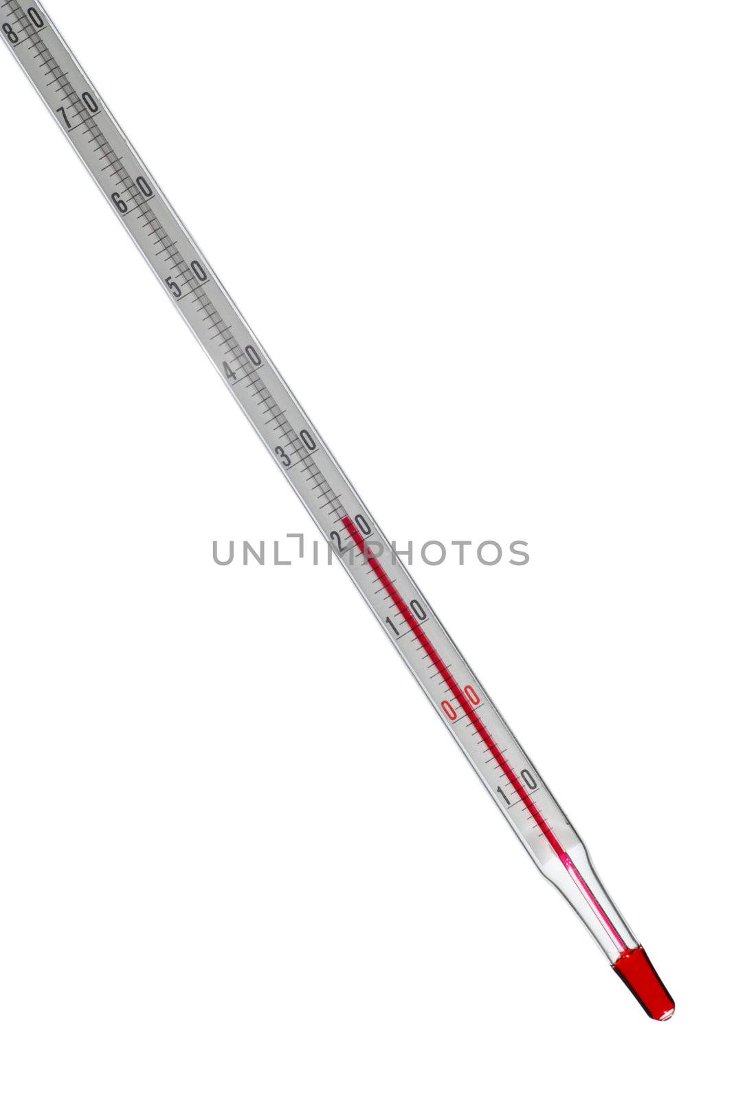 Sientific thermometer isolated on white background